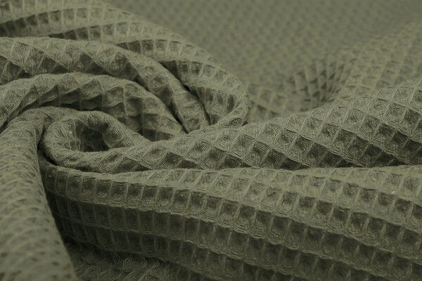 Oeko-Tex®  Waffle pique Light Army green