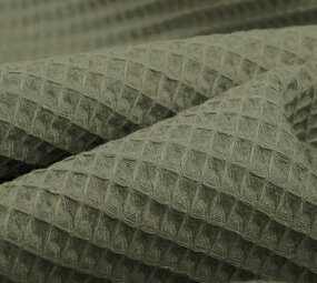 Oeko-Tex®  Waffelpiqué Baumwolle Hell Armeegrün