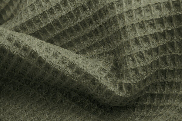 Oeko-Tex®  Waffelpiqué Baumwolle Hell Armeegrün