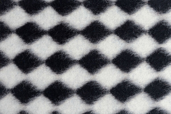 Tricoté Laine Tissu Carreaux Noir et Blanc Tricoté Laine Tissu Carreaux Noir et Blanc