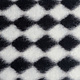 Knitted Woolen fabric Tartan Black White