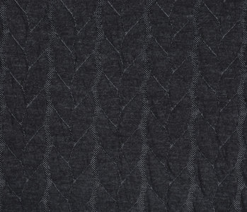 Knitted Cable fabric tricot Dark Grey