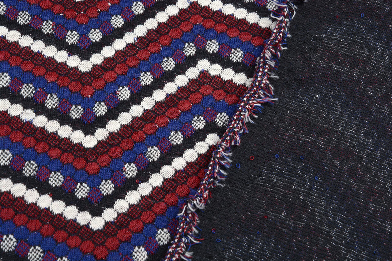 Jacquard de Punto Puntos Burdeos Jacquard de Punto Puntos Burdeos