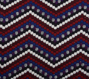 Jacquard a Maglia Pois Bordeaux
