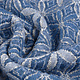 Jacquard gestrickt Lurex Blumen Blau