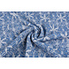 Jacquard Knitted Lurex Flowers Blue Jacquard Knitted Lurex Flowers Blue