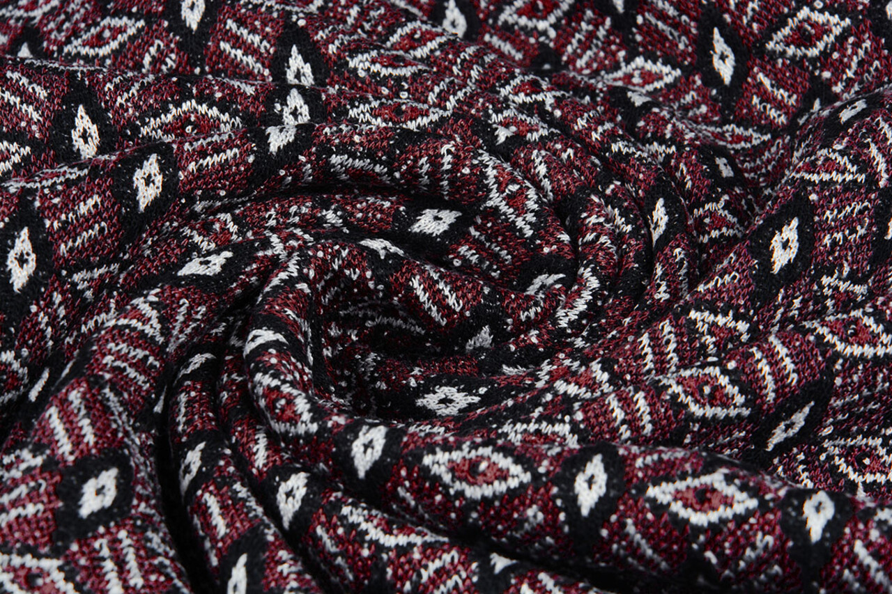 Jacquard Tricoté Diamand Bordeaux