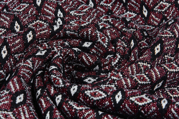 Jacquard Tricoté Diamand Bordeaux