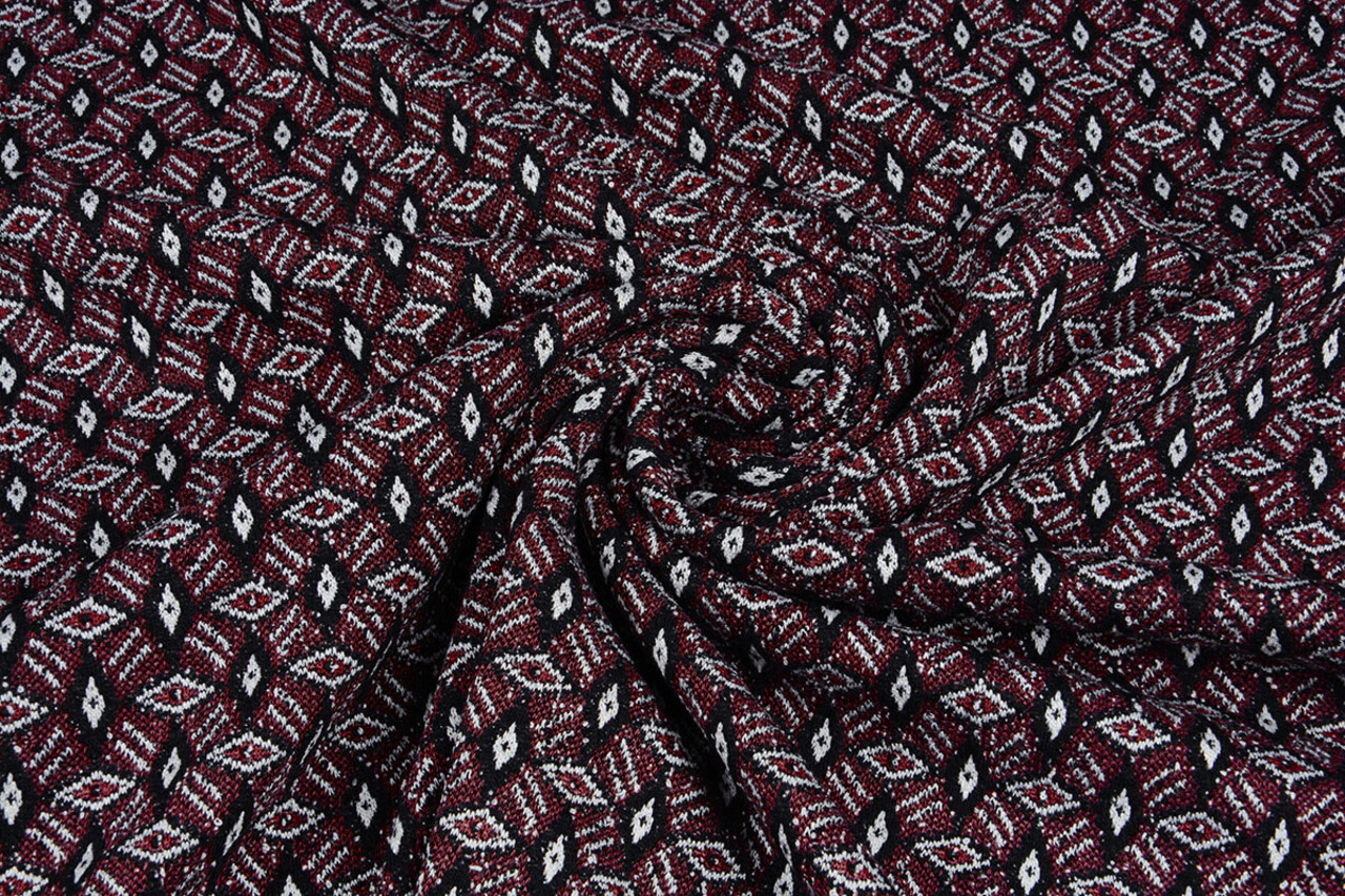 Jacquard Tricoté Diamand Bordeaux