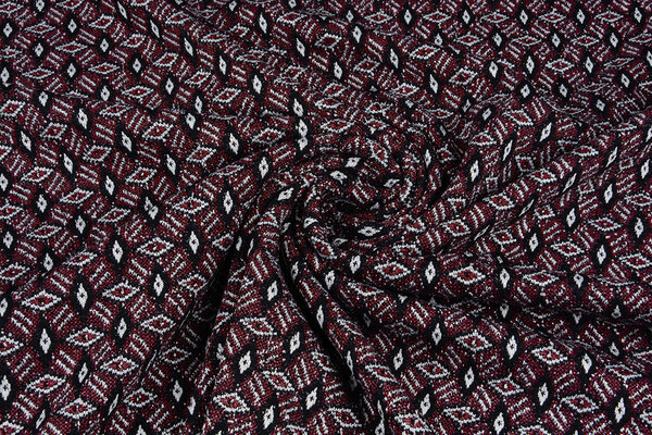 Jacquard Tricoté Diamand Bordeaux