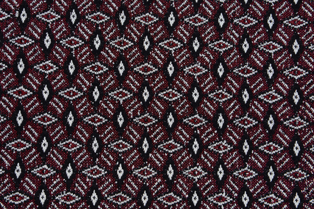 Jacquard Tricoté Diamand Bordeaux