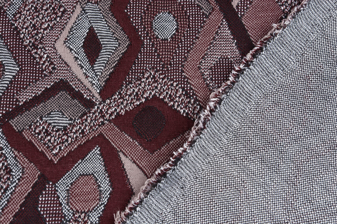 Jacquard Tricoté Picassa Bordeaux Jacquard Tricoté Picassa Bordeaux