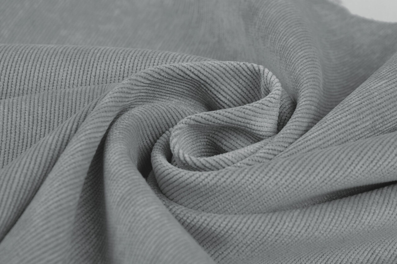 16 W Cordstoff Grau