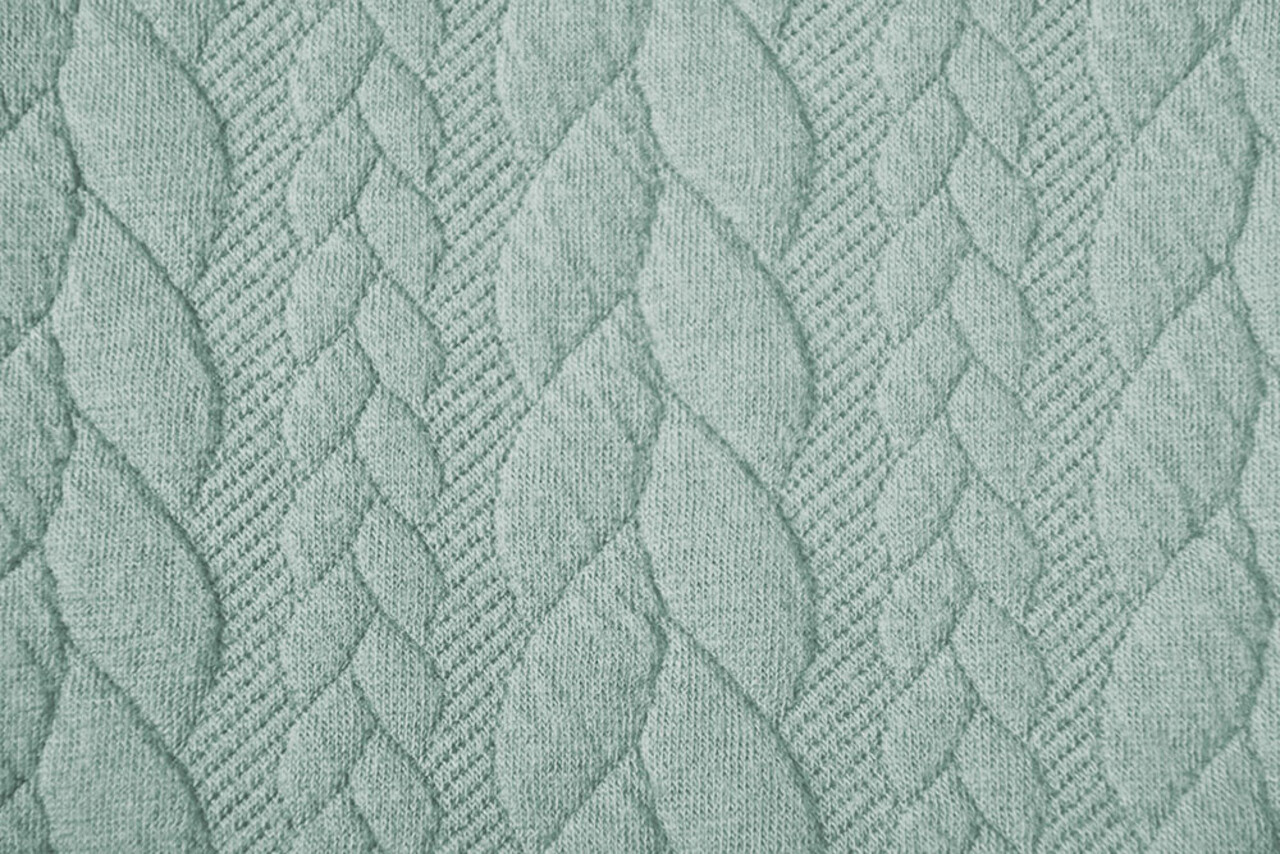Tricoté Torsade Tissu Jersey Clair Menthe Tricoté Torsade Tissu Jersey Clair Menthe