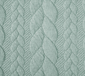 Gebreide kabel stof tricot Licht Mint