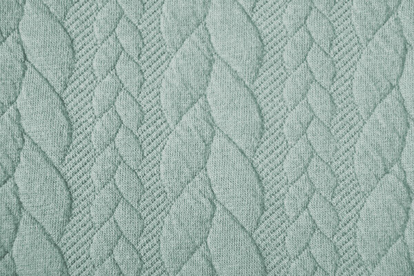 Knitted Cable fabric tricot Light Mint