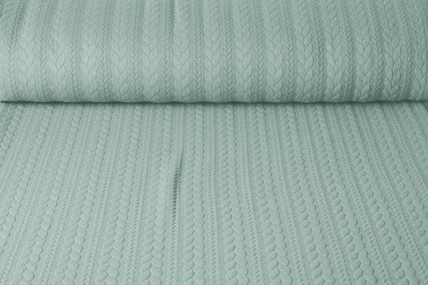 Knitted Cable fabric tricot Light Mint