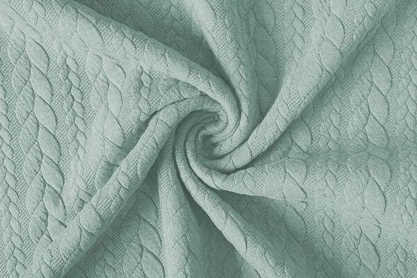 Tricoté Torsade Tissu Jersey Clair Menthe Tricoté Torsade Tissu Jersey Clair Menthe