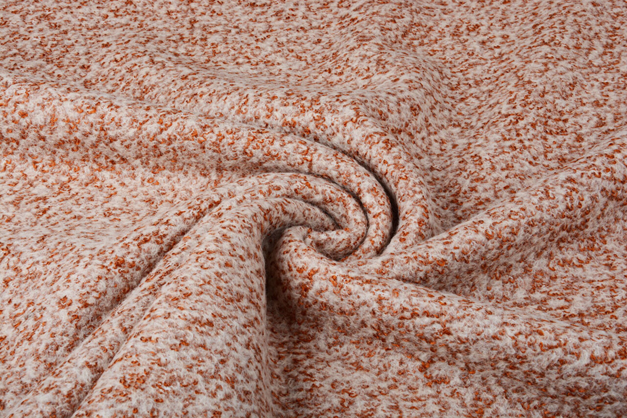 Tessuto di Lana a Maglia Lanoso Scuro Mattone Tessuto di Lana a Maglia Lanoso Scuro Mattone