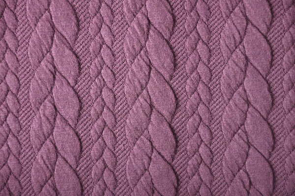 Knitted Cable fabric tricot Dark Old Pink