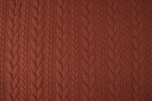 Gebreide kabel stof tricot Brique
