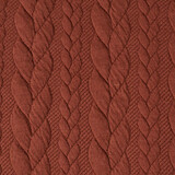 Knitted Cable fabric tricot Brique