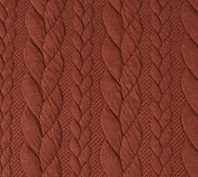 Gebreide kabel stof tricot Brique