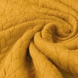 De Punto Trenza Tela Punto Ocre Oscuro