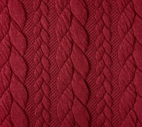 Knitted Cable fabric tricot Red