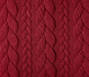 Gebreide kabel stof tricot Rood