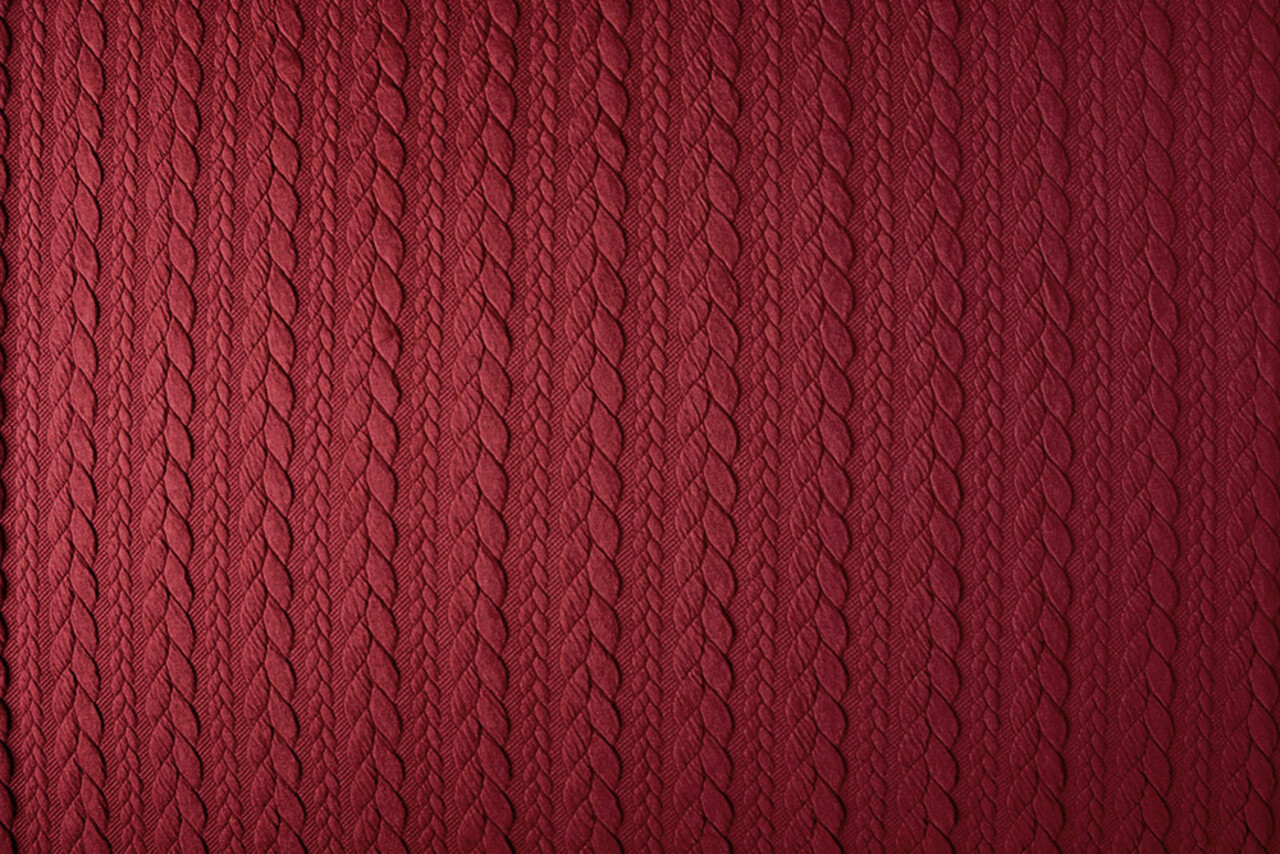 Gestrickte Kabel Stoff tricot Rot