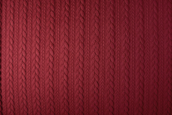 Gestrickte Kabel Stoff tricot Rot
