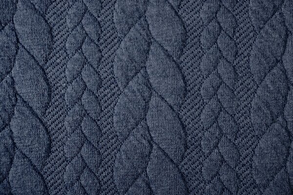Tricoté Torsade Tissu Jersey Foncé Jeans Tricoté Torsade Tissu Jersey Foncé Jeans