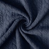 De Punto Trenza Tela Punto Denim Oscuro