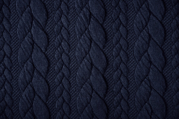 Tricoté Torsade Tissu Jersey Marine Tricoté Torsade Tissu Jersey Marine