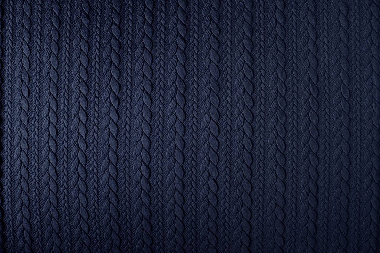 A Maglia Treccia Tessuto Maglia Blu Navy A Maglia Treccia Tessuto Maglia Blu Navy