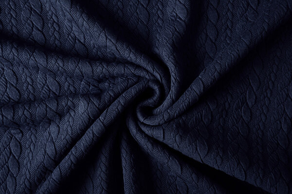 Tricoté Torsade Tissu Jersey Marine Tricoté Torsade Tissu Jersey Marine