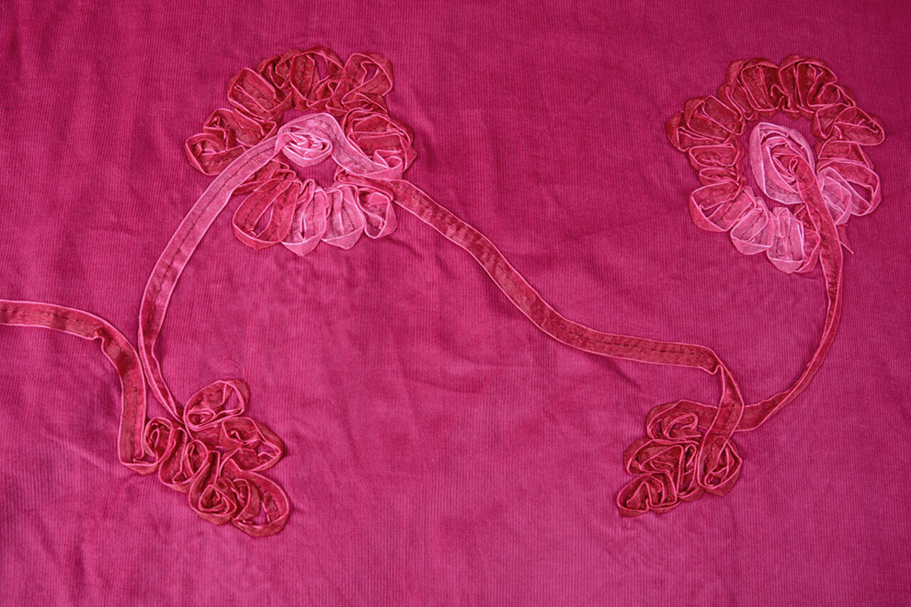 21 W 100% Baumwolle Cordstoff Rib Band Alpenveilchen