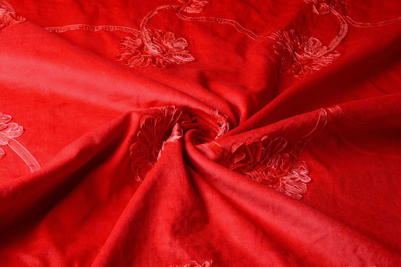 21 W 100% Cotone Velluto a Coste Costina Lint Rosso 21 W 100% Cotone Velluto a Coste Costina Lint Rosso