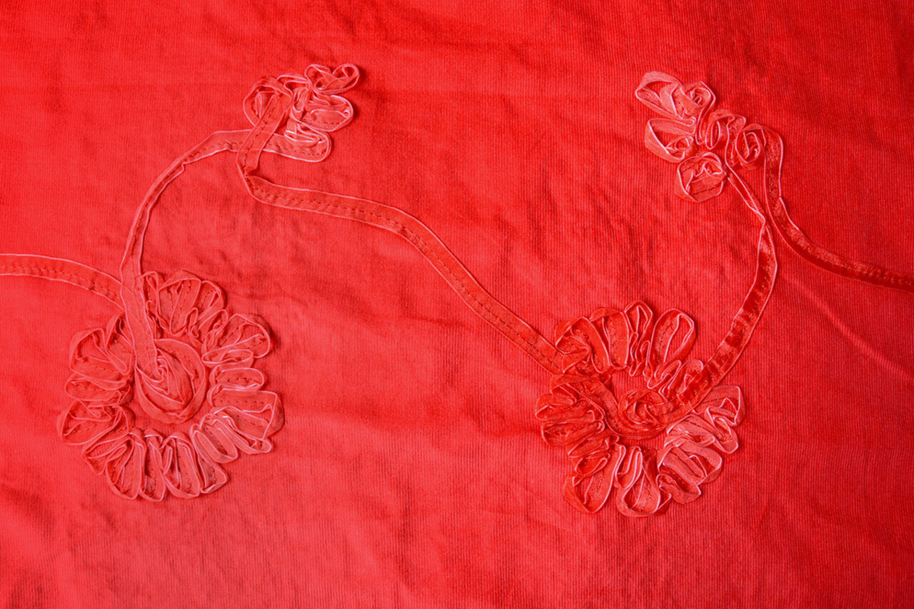 Pana Acanalada 21 W 100 % de Algodón Rojo Pana Acanalada 21 W 100 % de Algodón Rojo