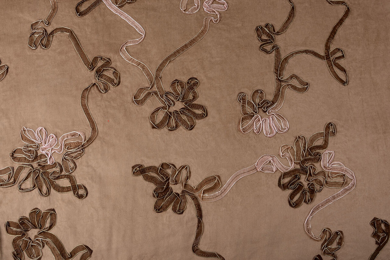 21 W 100 % Coton Velours Côtelé Côtelé Ruban Sable Foncé