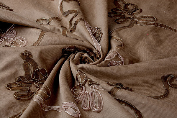 21 W 100% Katoen Corduroy Rib Lint Donker Zand