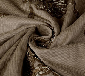 21 W 100% Baumwolle Cordstoff Rib Band Mokka Braun