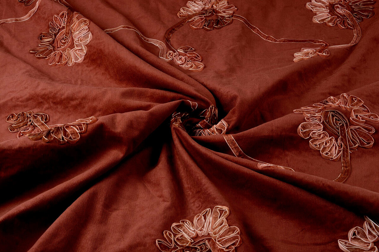 21 W Cotton Corduroy Rib Ribbon Red Brique 21 W Cotton Corduroy Rib Ribbon Red Brique