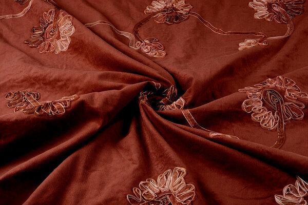 21 W Cotton Corduroy Rib Ribbon Red Brique 21 W Cotton Corduroy Rib Ribbon Red Brique