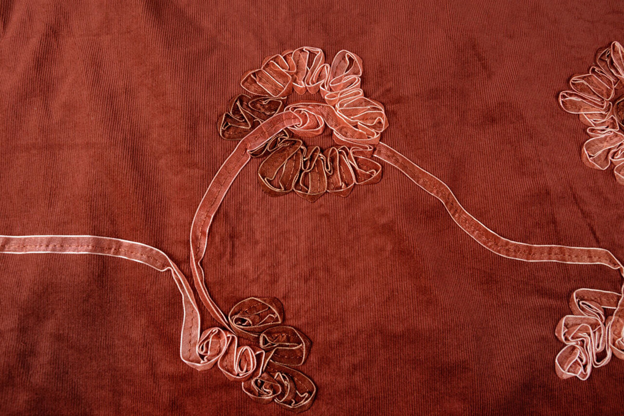 21 W Cotton Corduroy Rib Ribbon Red Brique 21 W Cotton Corduroy Rib Ribbon Red Brique