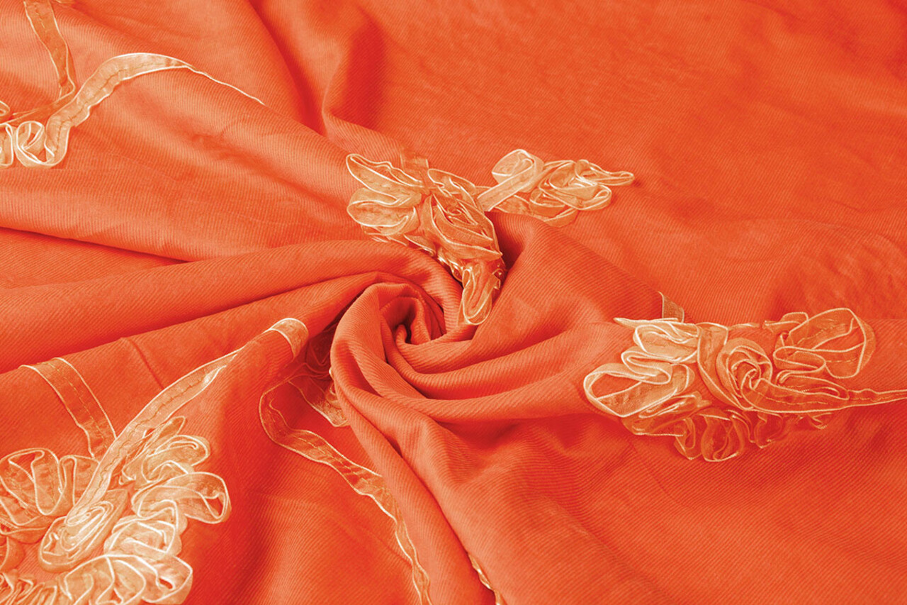 Pana Acanalada 21 W 100 % de Algodón Naranja Pana Acanalada 21 W 100 % de Algodón Naranja