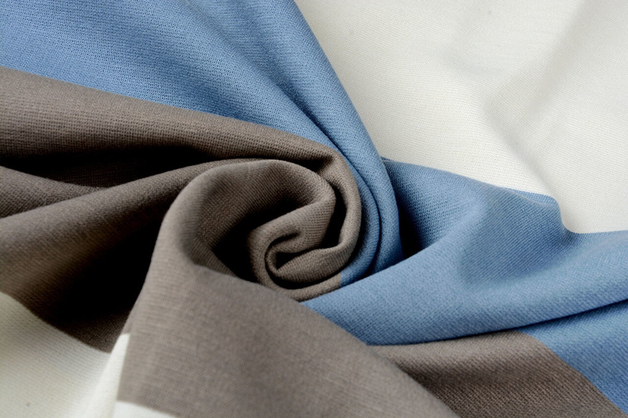 Punta Di Roma Blau Taupe gestreift