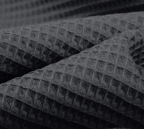 Oeko-Tex®  Waffelpiqué Baumwolle Dunkelgrau Oeko-Tex®  Waffelpiqué Baumwolle Dunkelgrau