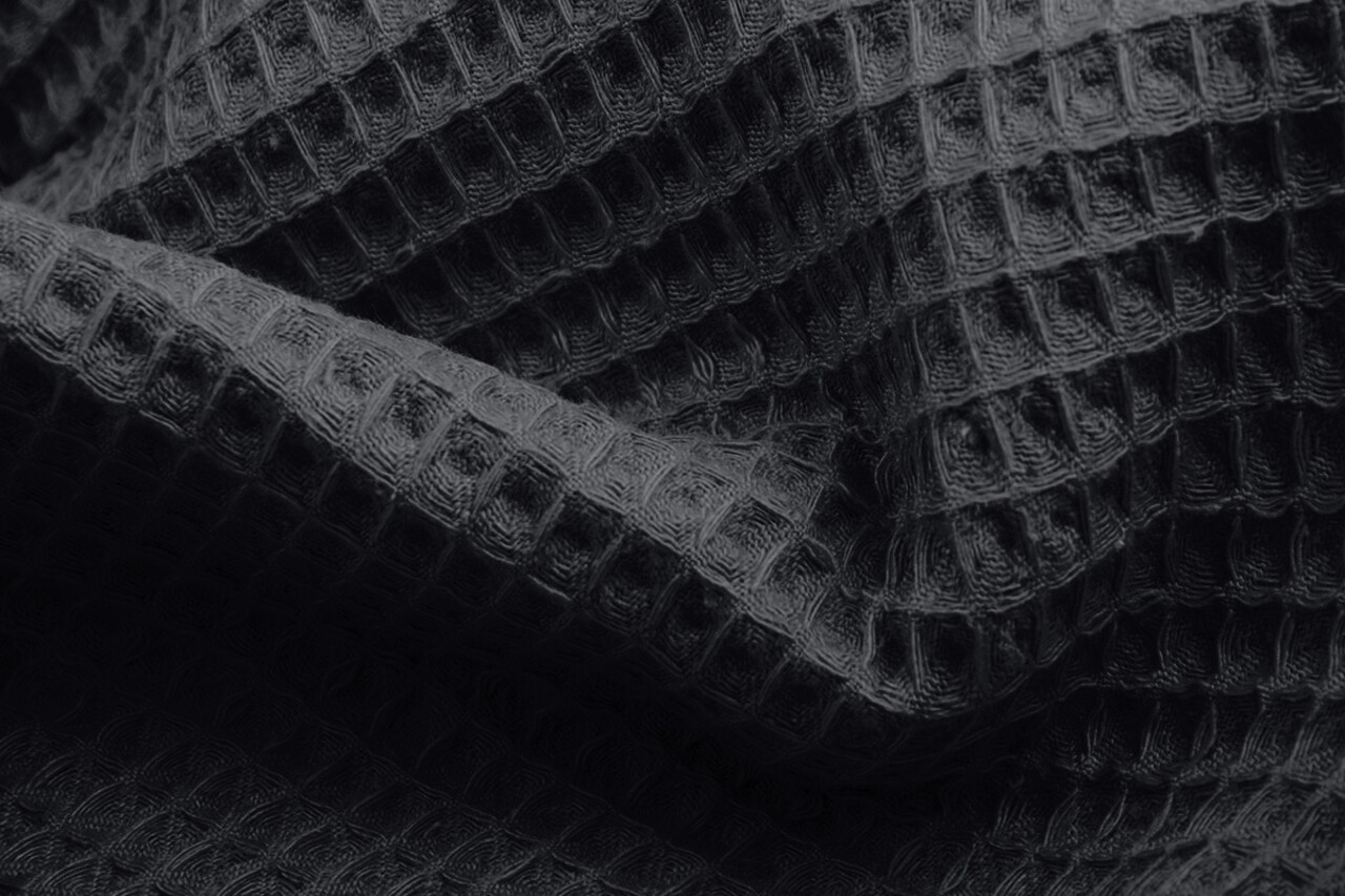 Oeko-Tex®  Waffelpiqué Baumwolle Dunkelgrau